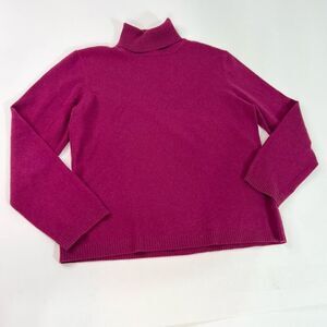 Marshall Fields Sweater Womesn XL Pink Cashmere Turtleneck Long Sleeve Pullover